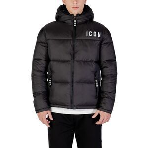 Icon Black Polyester Men's Coat